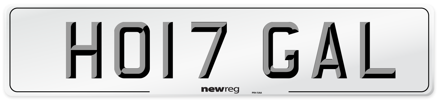 HO17 GAL Number Plate from New Reg